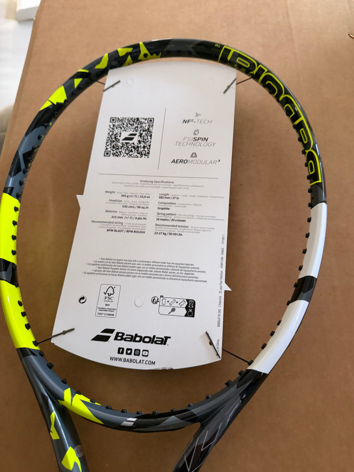 Babolat 2023 Pure Aero 98 305g 43/8