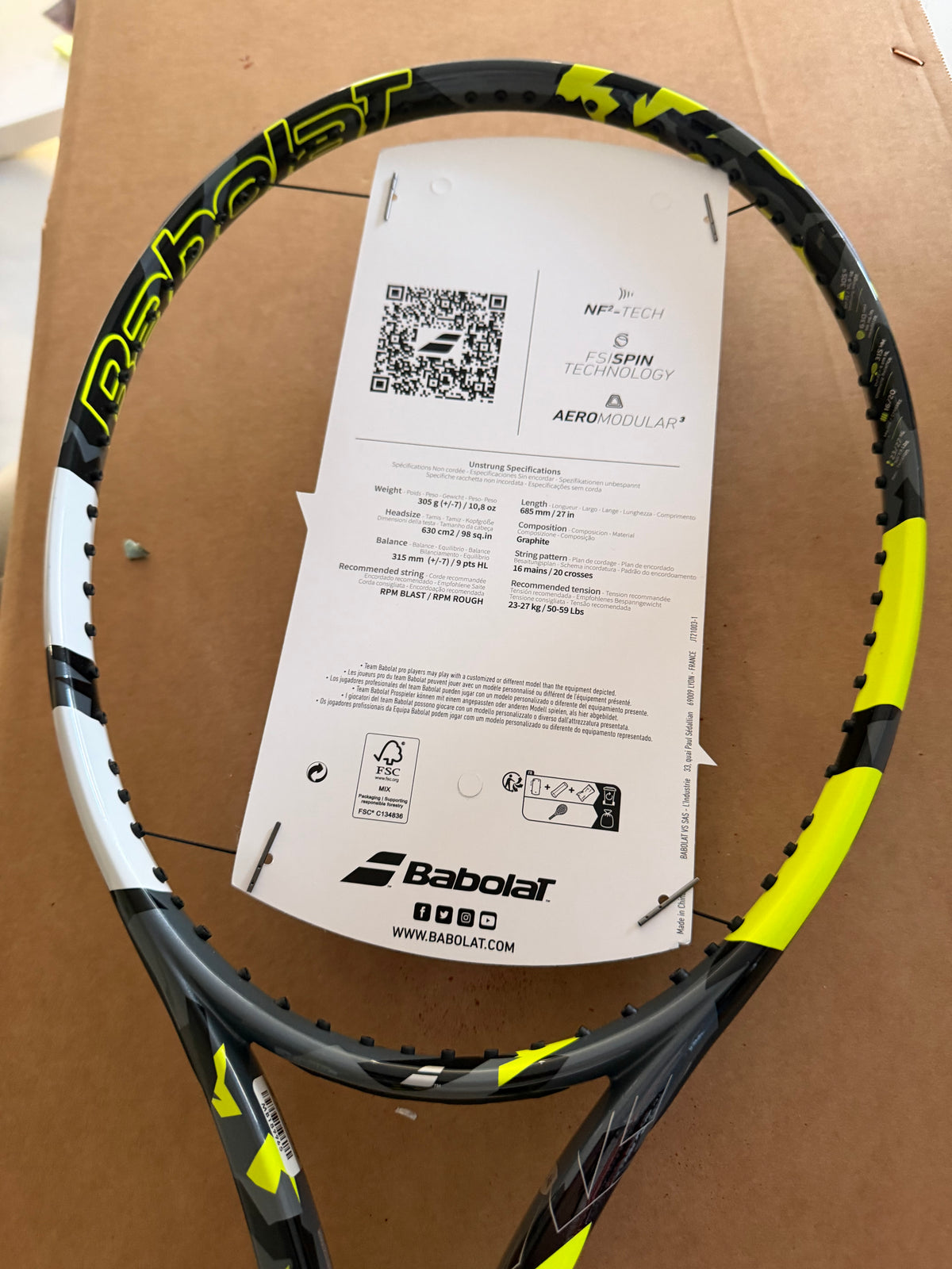 Babolat 2023 Pure Aero 98 305g 41/4 G2